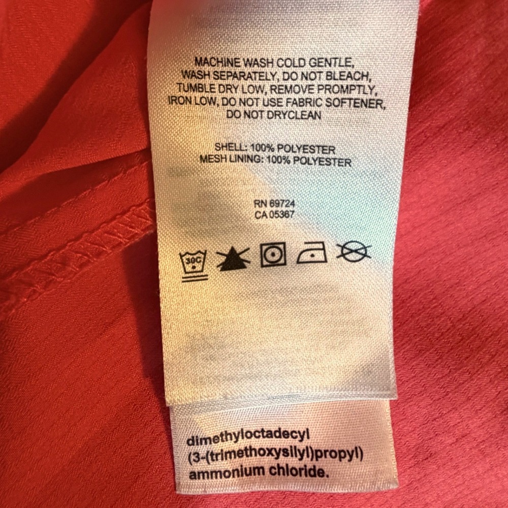 Columbia PFG Mens Sleeveless Fishing Shirt Coral Pink Ripstop Ventilated L/G - Picture 10 of 11
